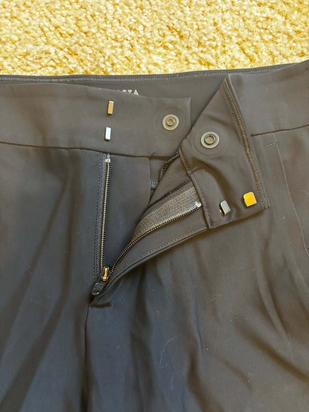 Athleta Stellar Trouser Black 10P Petite Mid-Rise Slim Straight Leg Pants - Picture 4 of 7